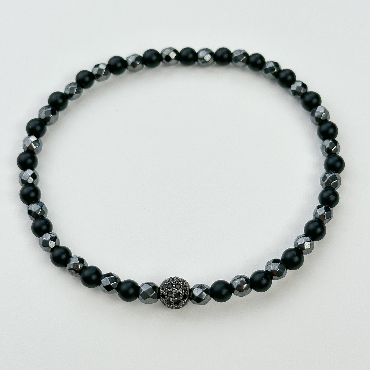 Hematite and shungite bracelets.