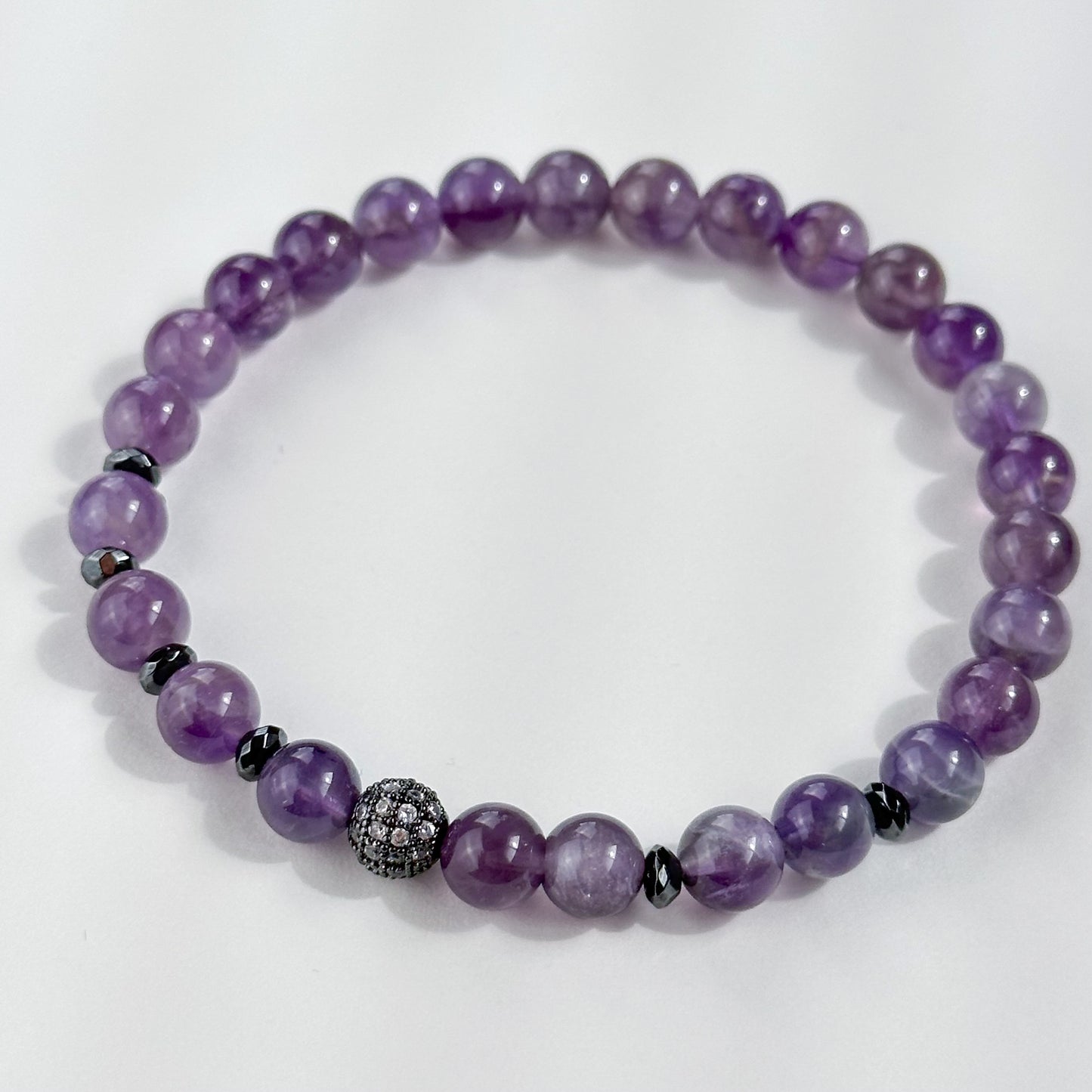 Amethyst bracelet.