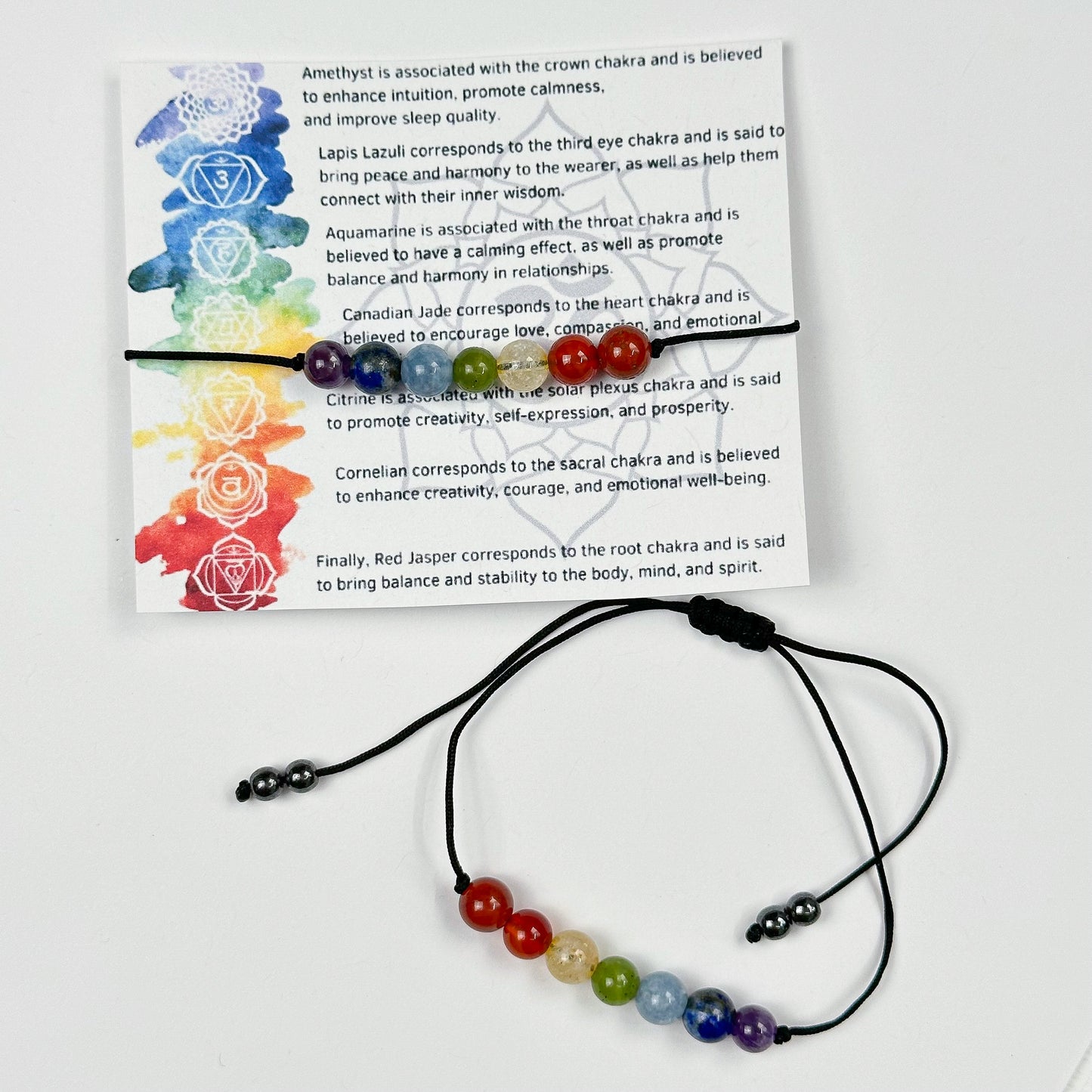 Real 7 chakra stone bracelet