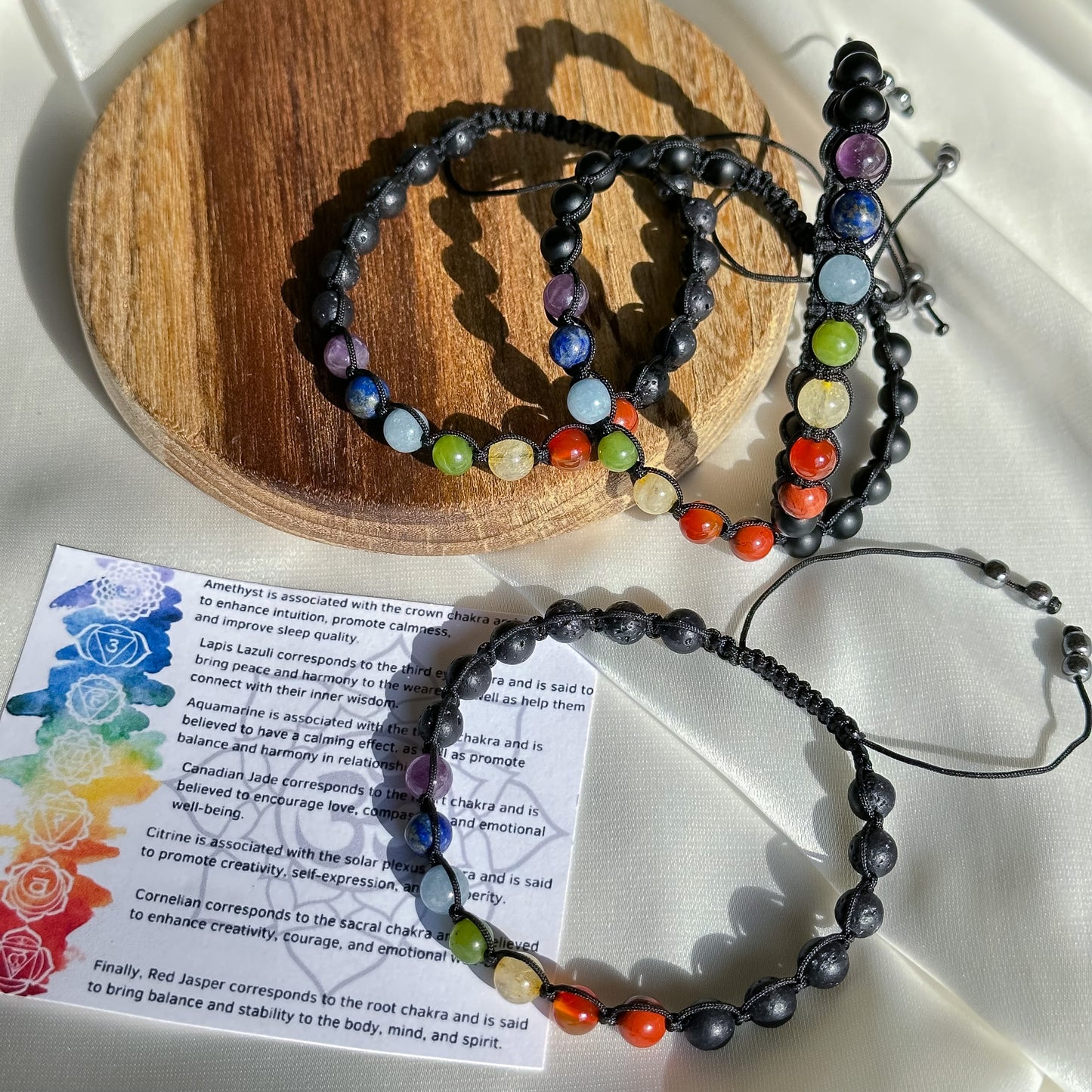 Real 7 chakra stone bracelet