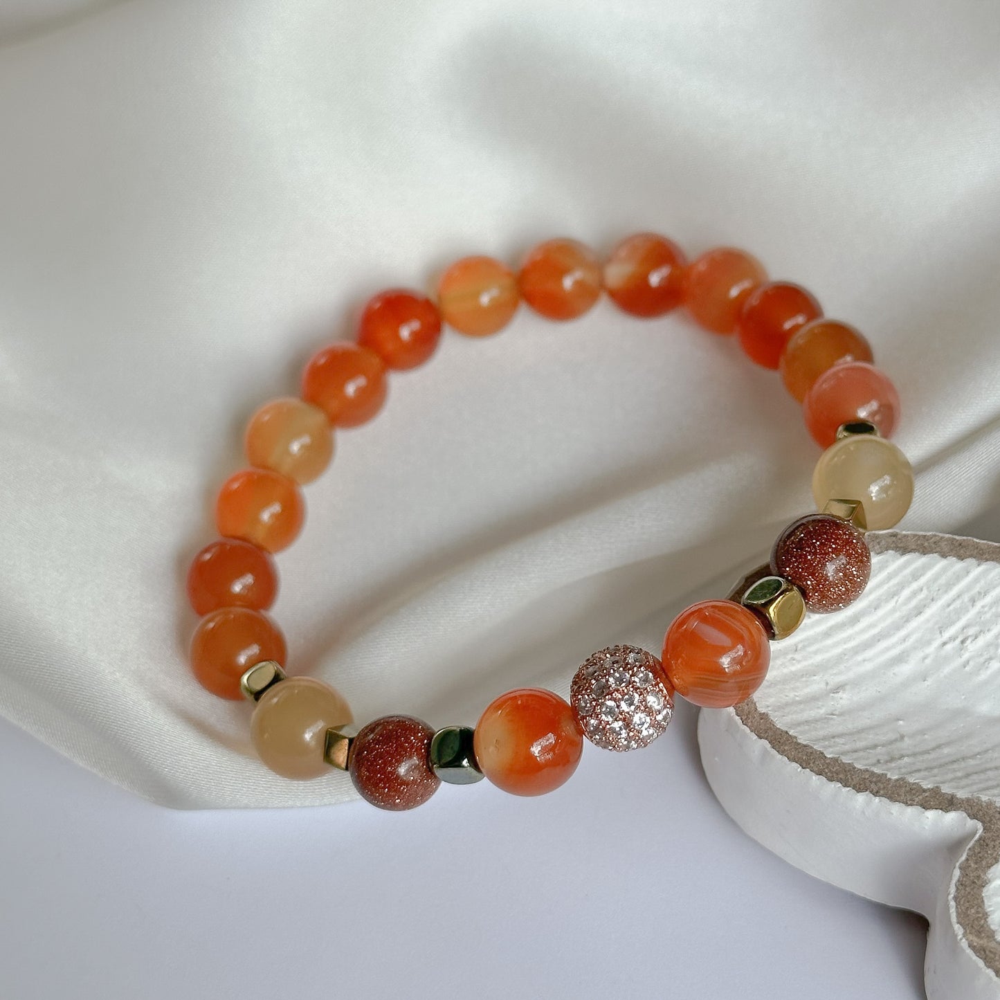 Carnelian bracelet.