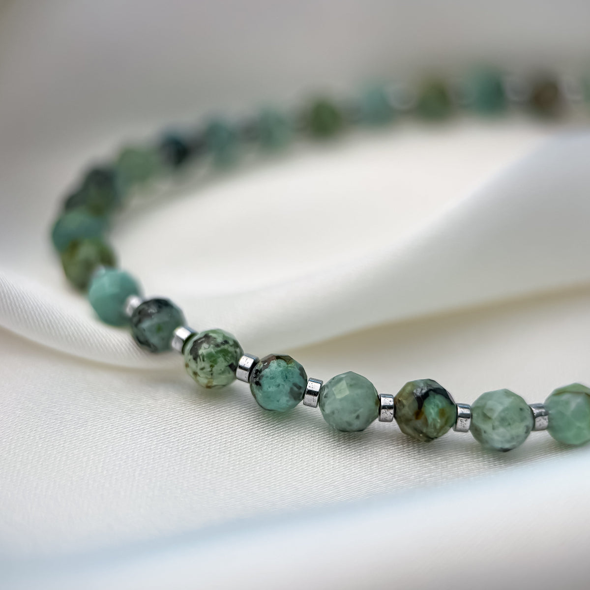 African turquoise bracelet.