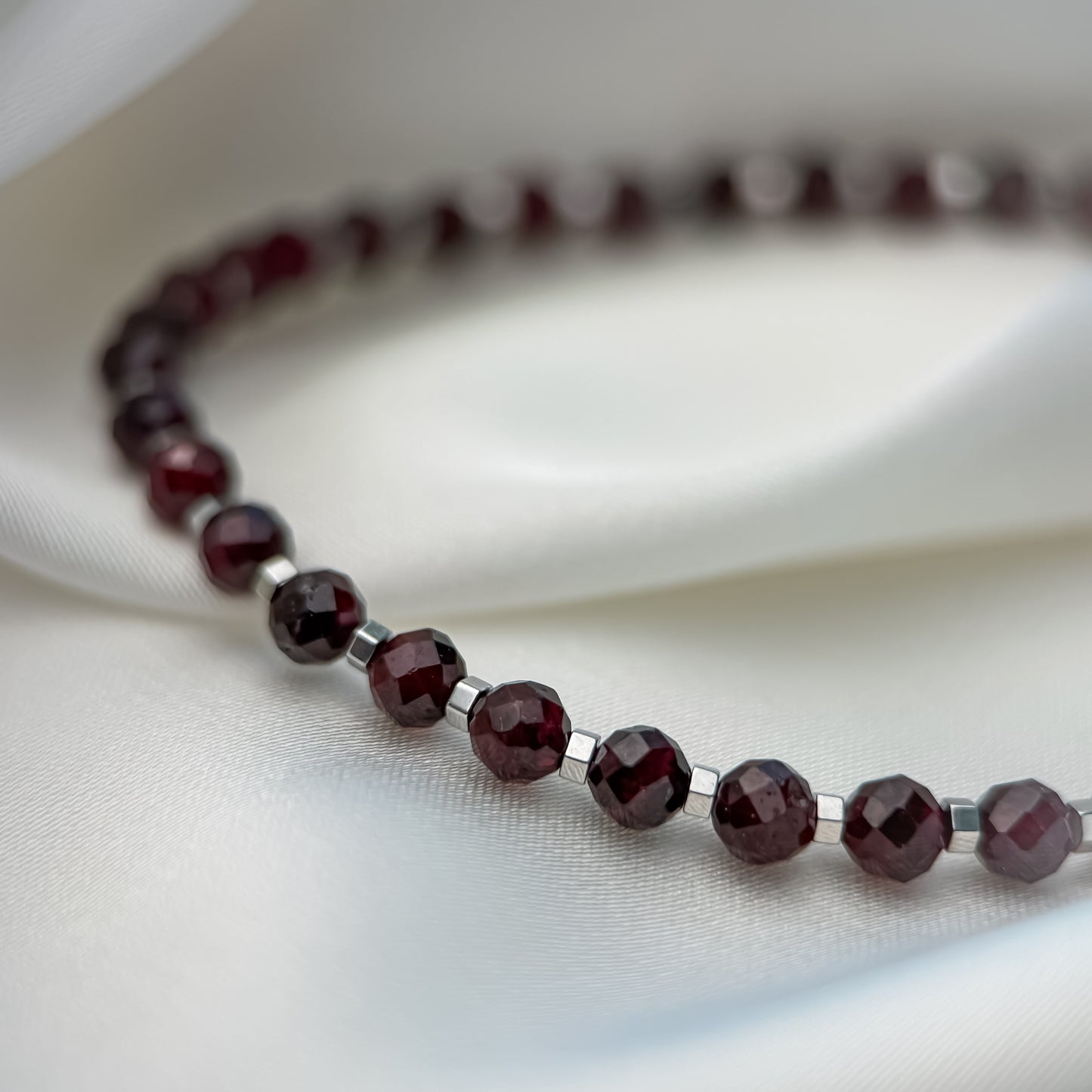 Garnet bracelet.