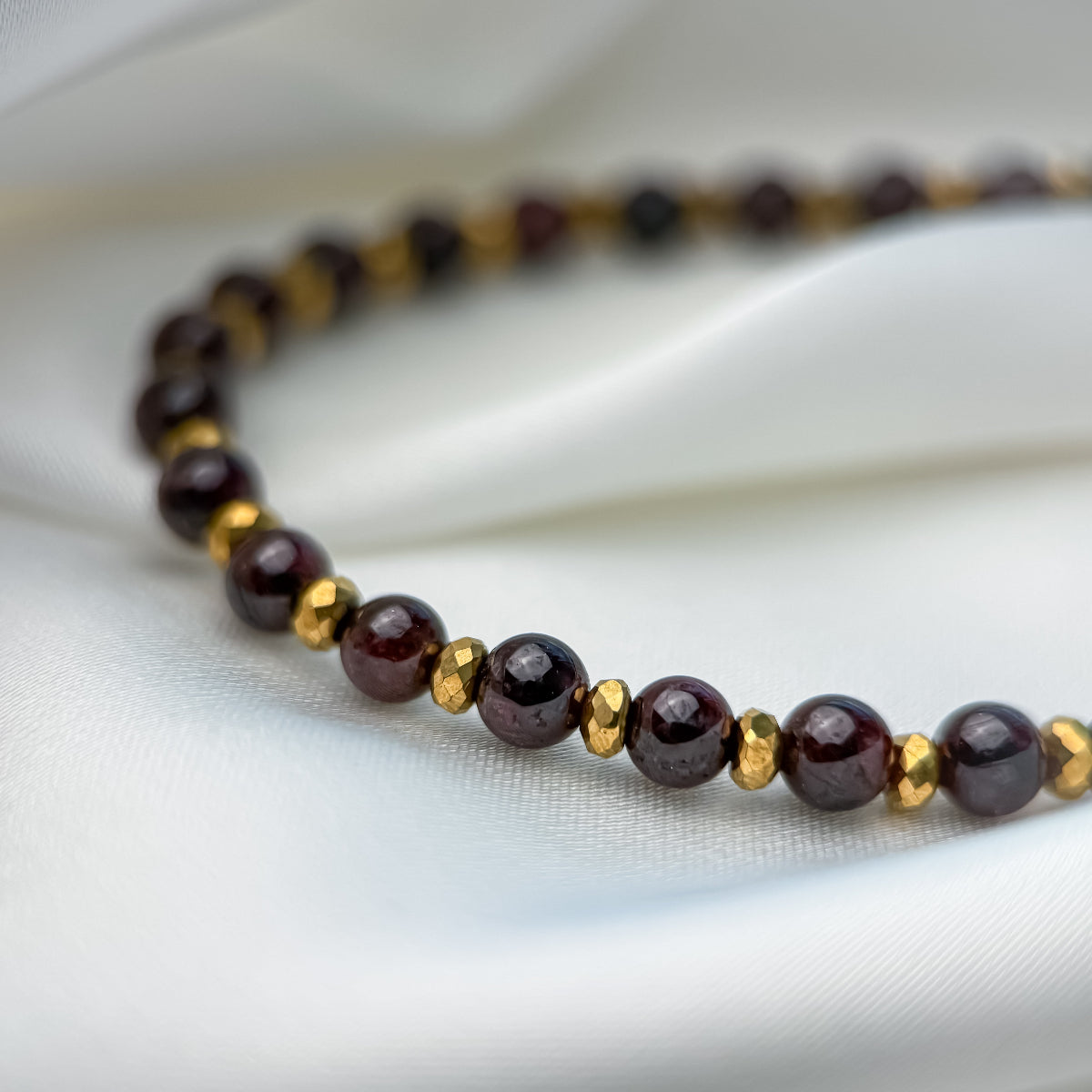Garnet bracelet.