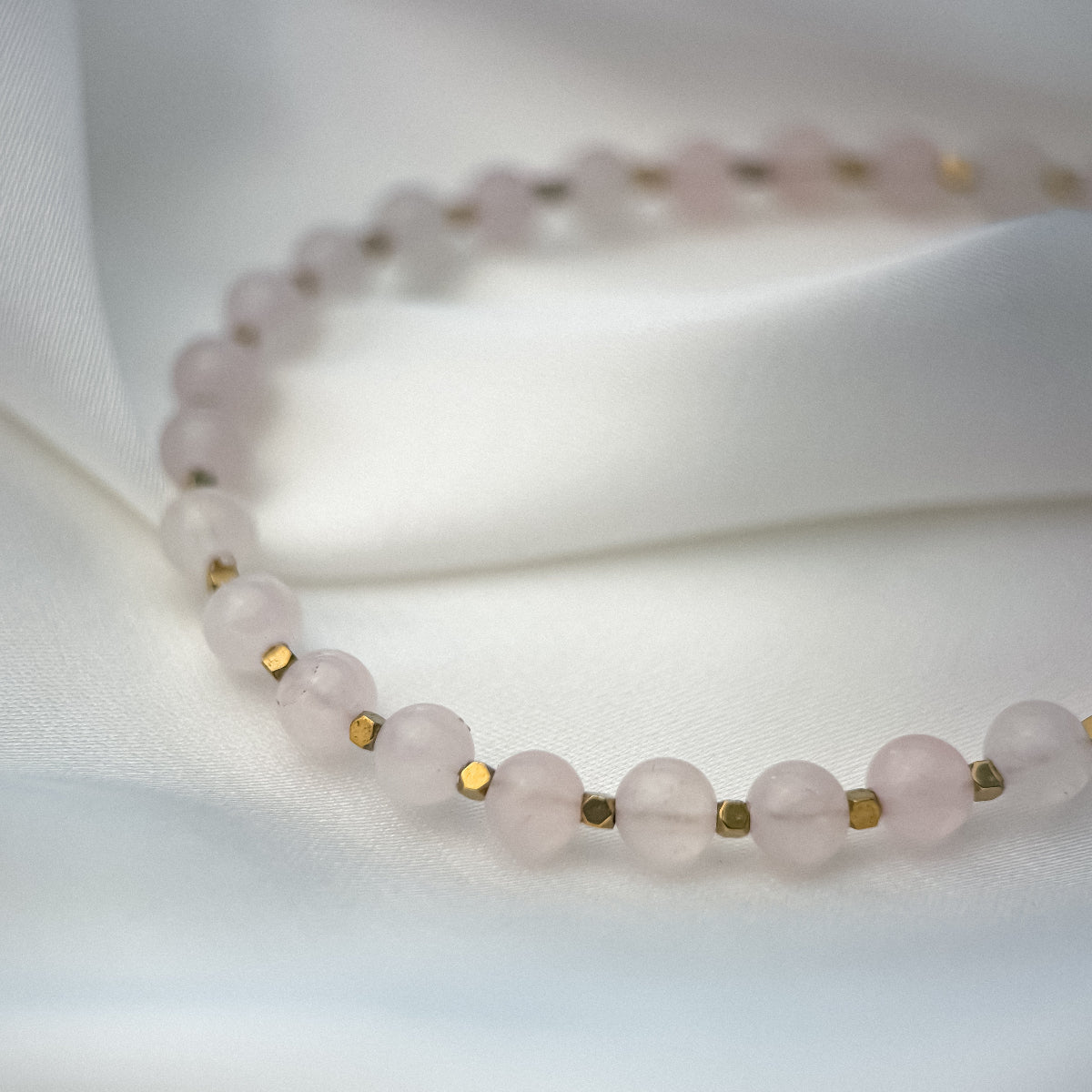Rose quartz bracelet. Round beads