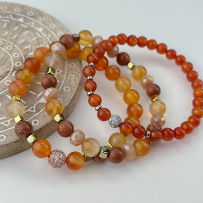 Carnelian bracelet.