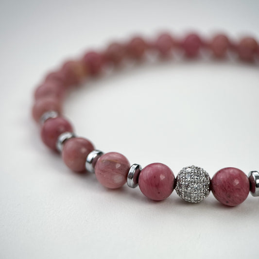 Pink Rhodonite bracelet