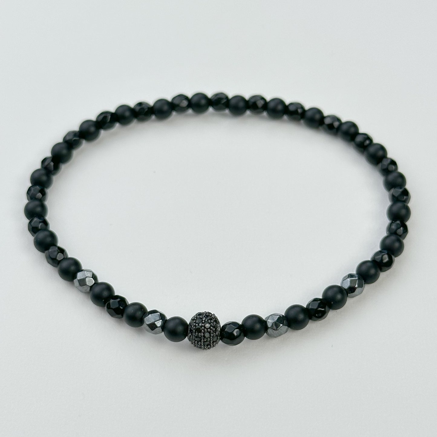 Hematite and shungite bracelets.