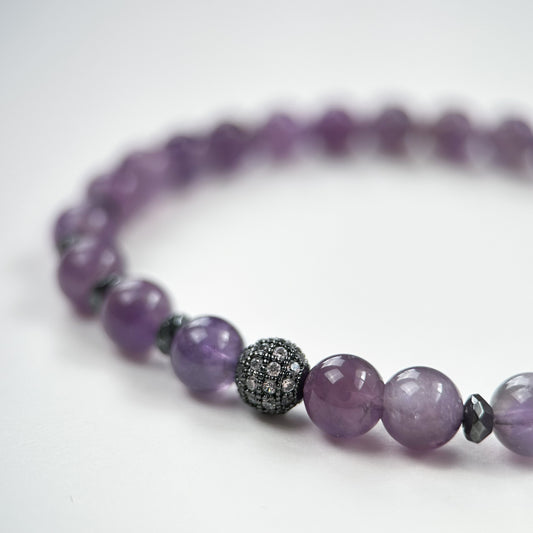 Amethyst bracelet.