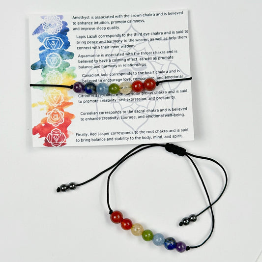Real 7 chakra stone bracelet