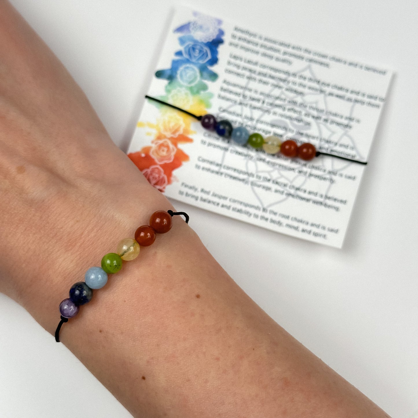 Real 7 chakra stone bracelet
