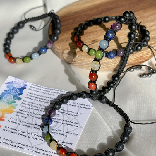 Real 7 chakra stone bracelet