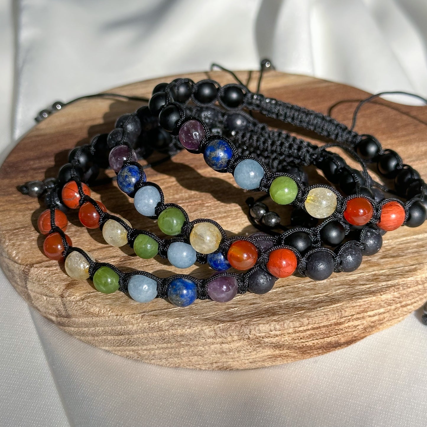 Real 7 chakra stone bracelet
