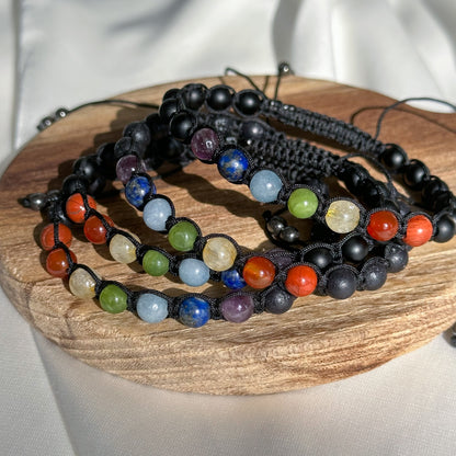 Real 7 chakra stone bracelet