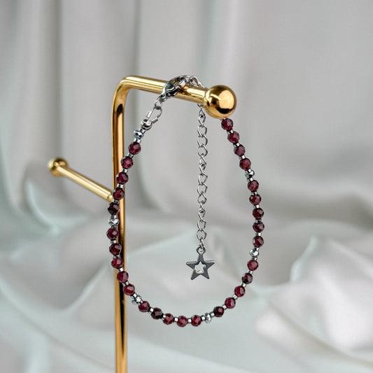 Garnet bracelet.