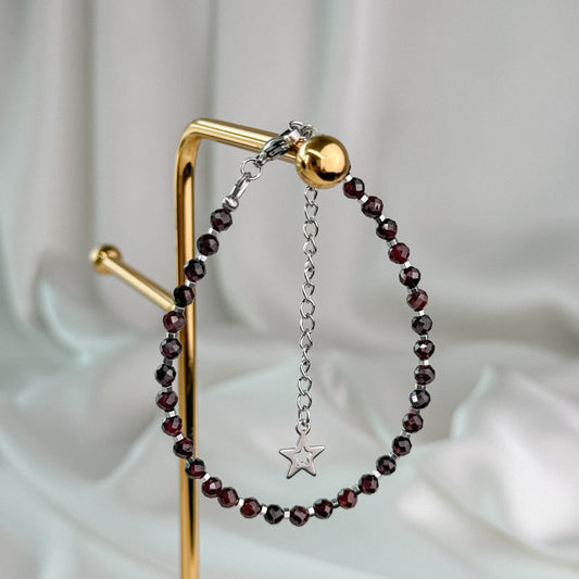 Garnet bracelet.