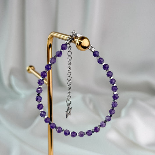 Amethyst bracelet.