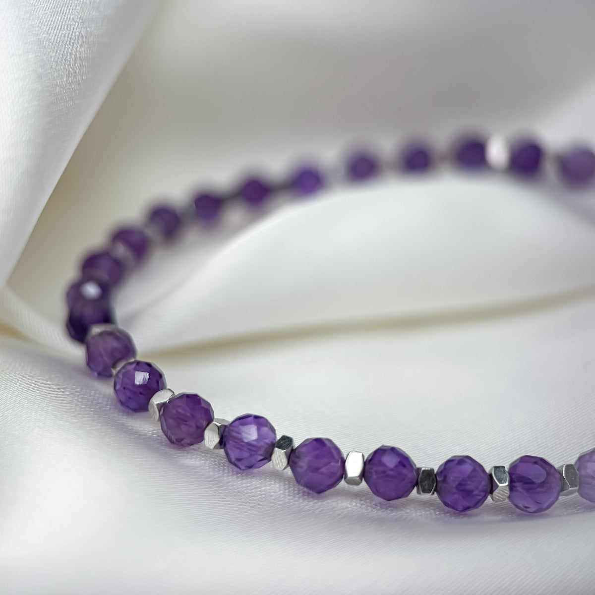 Amethyst bracelet.