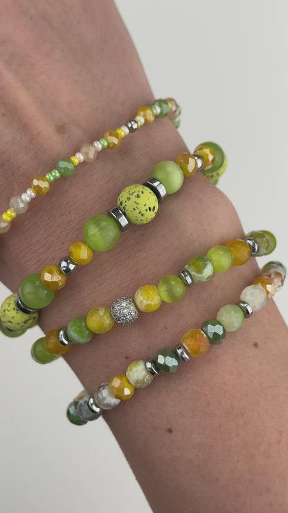 Agate and quartz set