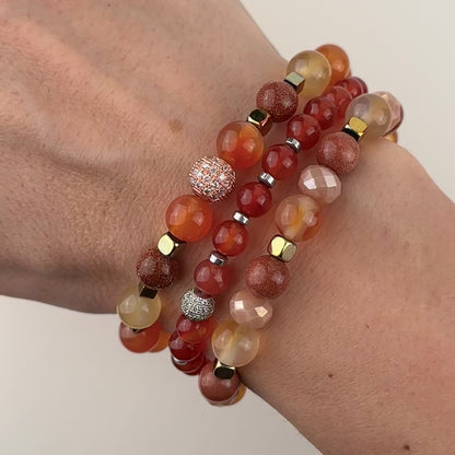 Carnelian bracelet.